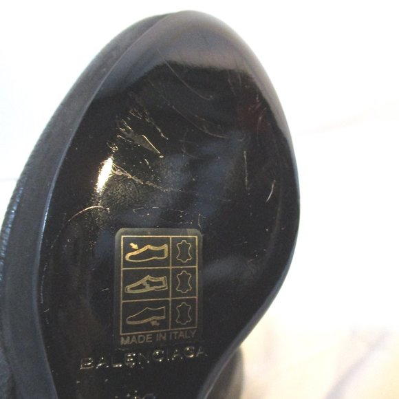 BALENCIAGA LEATHER WEDGE Bootie Ankle Boot Shoe - Picture 8 of 10